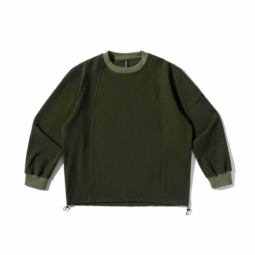 Herren Rippsweatshirt mit Tunnelzug und Raglanärmeln Echoarchiv