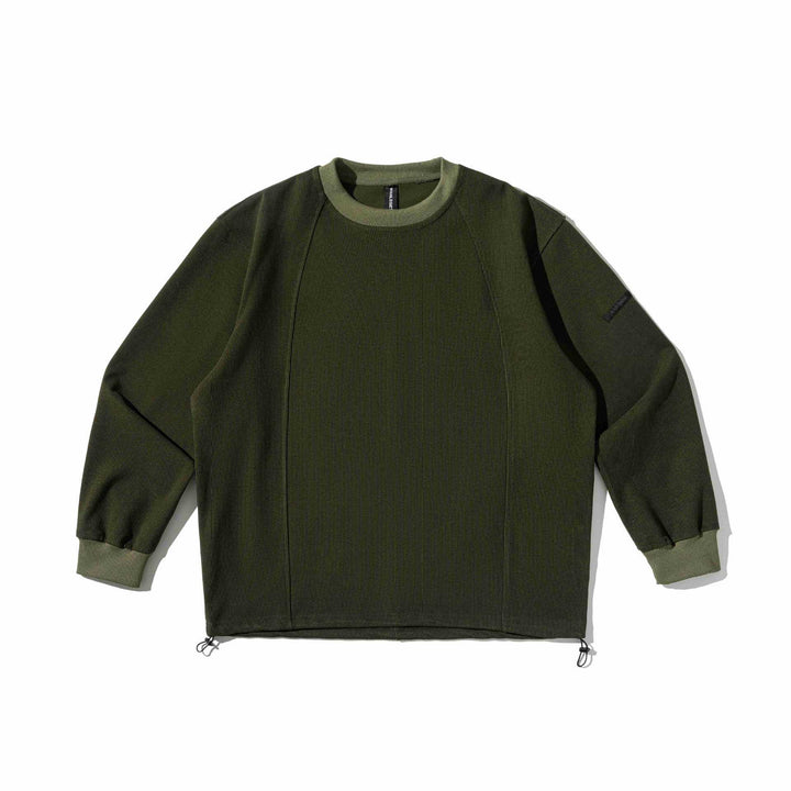 Herren Rippsweatshirt mit Tunnelzug und Raglanärmeln Echoarchiv