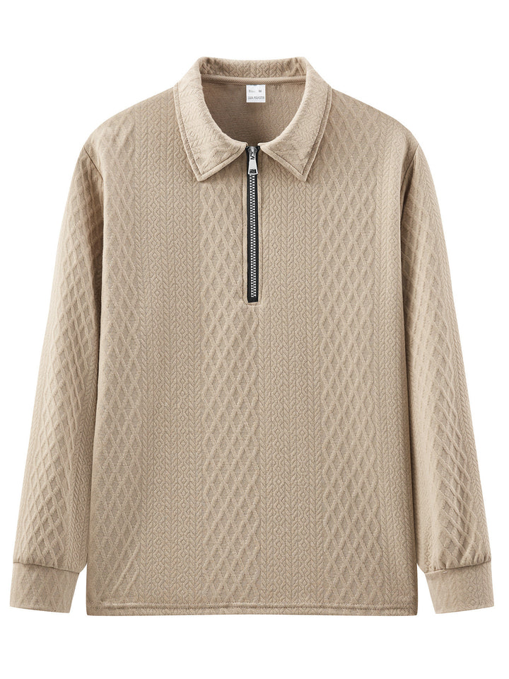 Herren Sweatshirt mit modischem Stehkragen und strukturiertem Design Echoarchiv