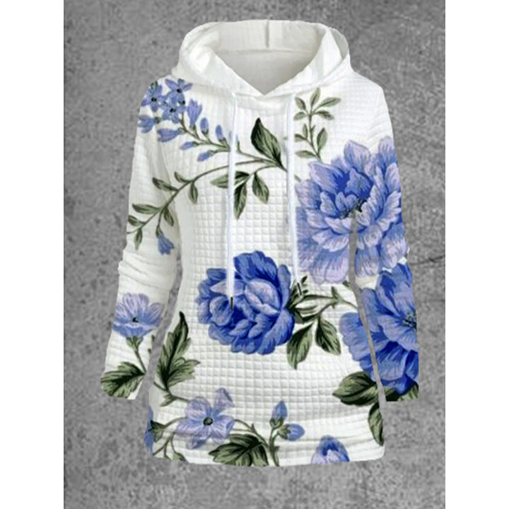Damen Modischer Kapuzenpullover im Karodesign Echoarchiv