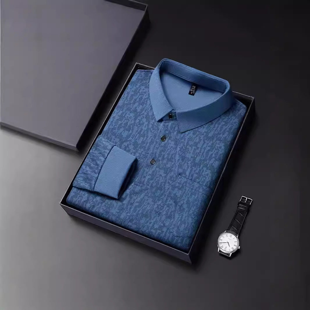 Herren Poloshirt mit grafischem Motiv und atmungsaktivem Funktionsmaterial Echoarchiv