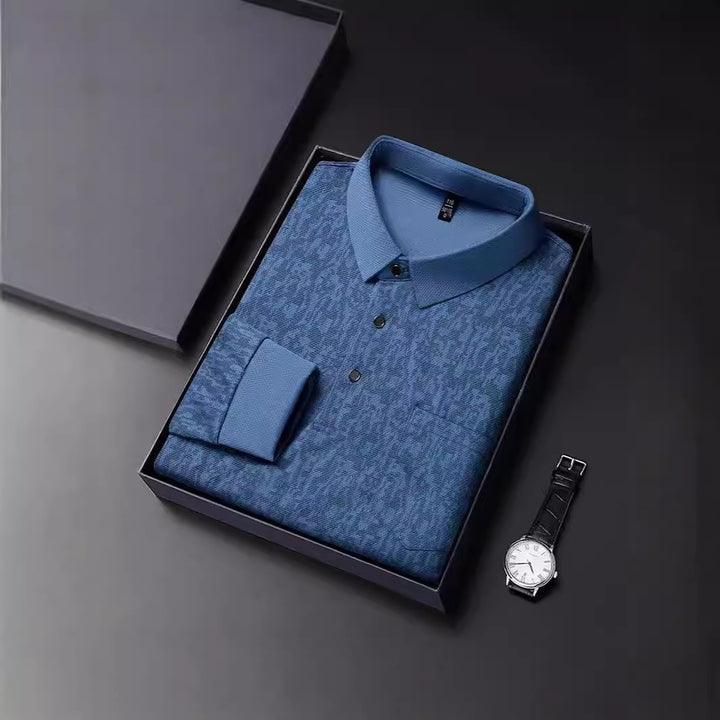 Herren Poloshirt mit grafischem Motiv und atmungsaktivem Funktionsmaterial Echoarchiv
