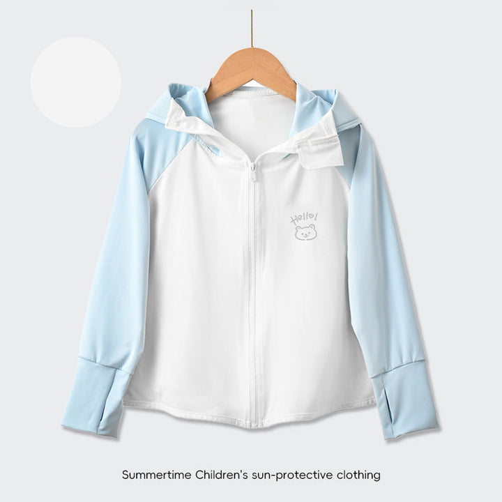Kinder UV-Schutzjacke mit Kapuze und leichten atmungsaktiven Eigenschaften Echo Archiv