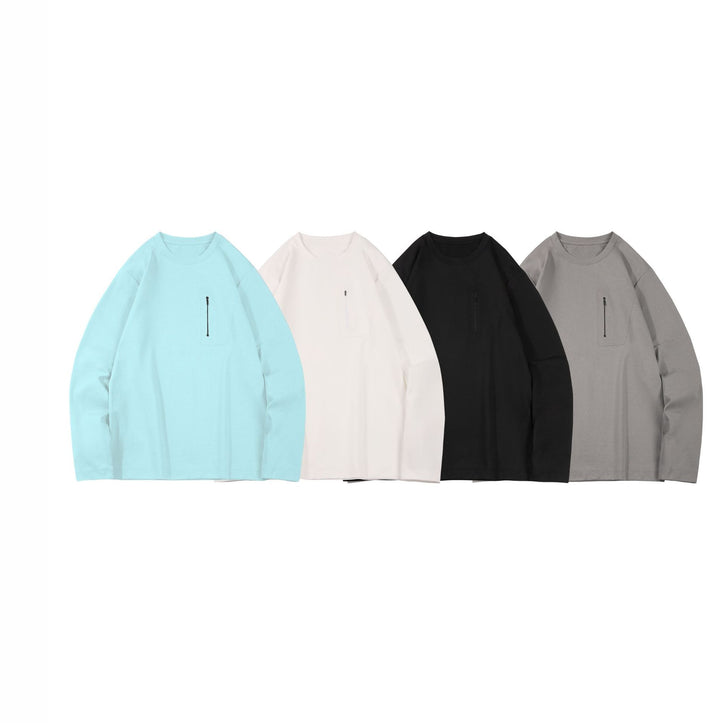 Herren Oversized-Langarmshirt mit Brustreißverschluss und Relaxed-Fit Echo Archiv