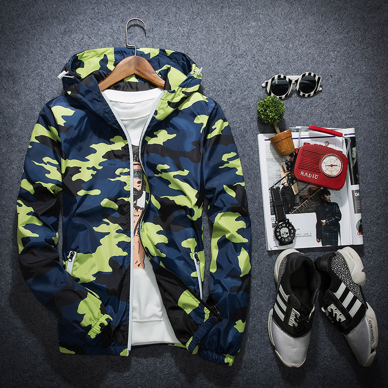 Herren Modische Camouflagemuster Übergangsjacke Echo Archiv
