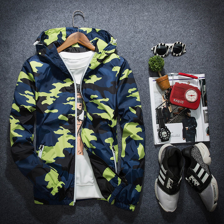 Herren Modische Camouflagemuster Übergangsjacke Echo Archiv