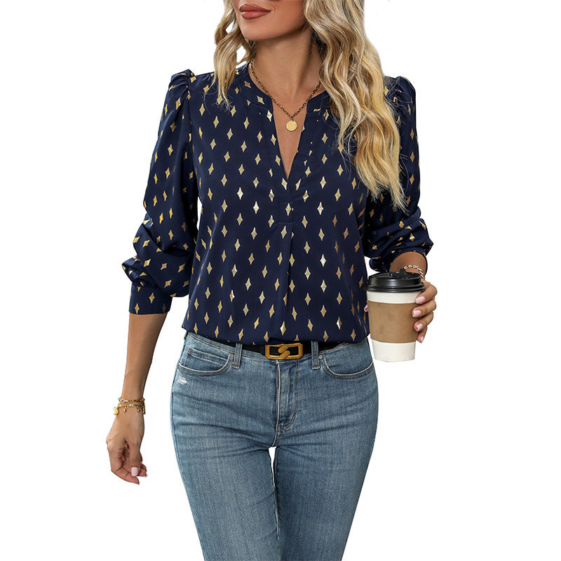 Damen Elegante Bluse mit geometrischem Muster Echo Archiv