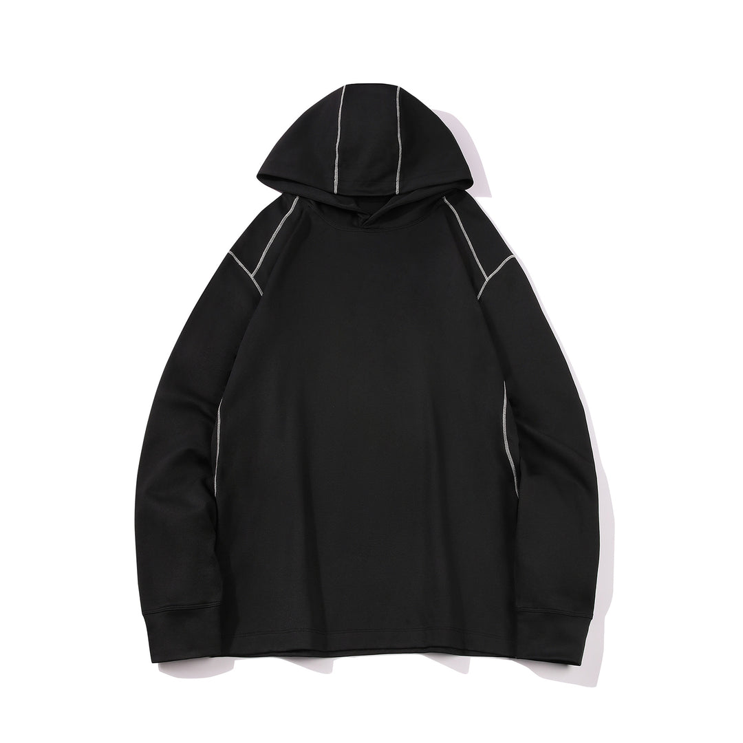 Herren Oversized Kapuzenpullover aus schwerer Baumwollmischung mit Kontrastnähten und Raglanärmeln Echo Archiv