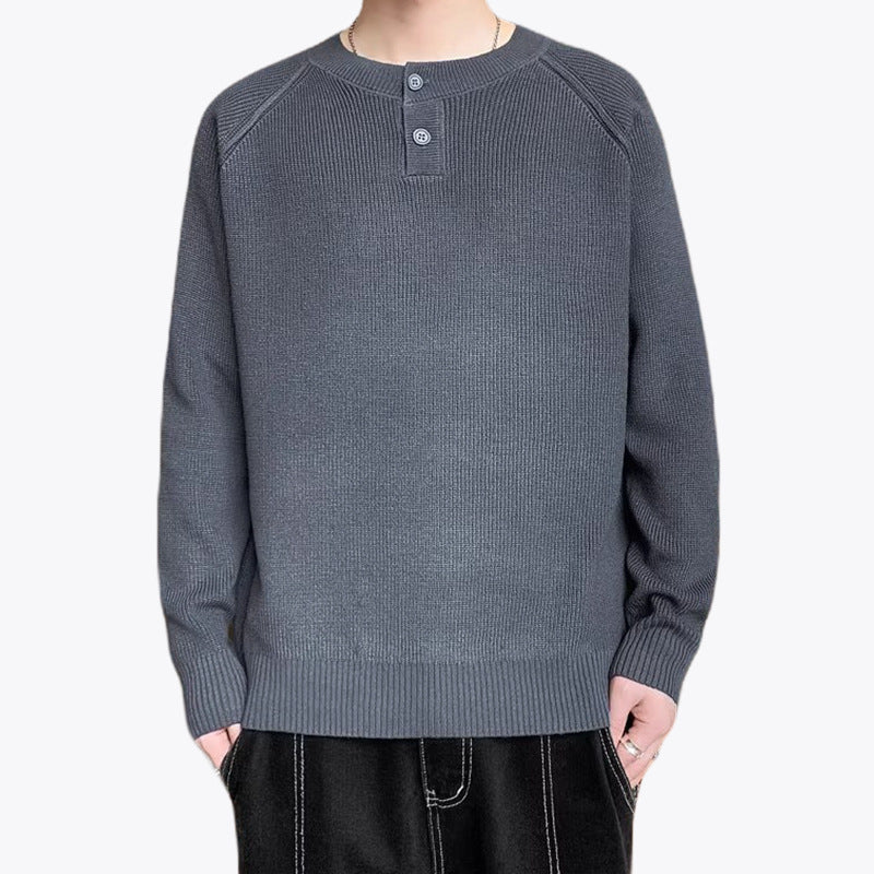 Herren Grobstrickpullover mit Knopfdetails Echo Archiv