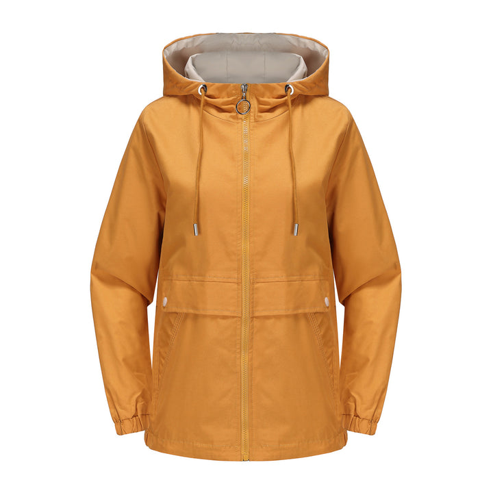 Damen nan leichter wasserabweisender Kapuzenparka mit Tunnelzug, Ringzipper und verdeckter Druckknopfleiste Echo Archiv
