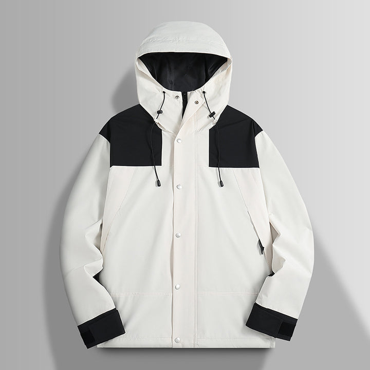 Herren Wasserfeste Softshelljacke mit Kapuze, verstellbaren Bündchen und verdeckter Druckknopfleiste Echo Archiv