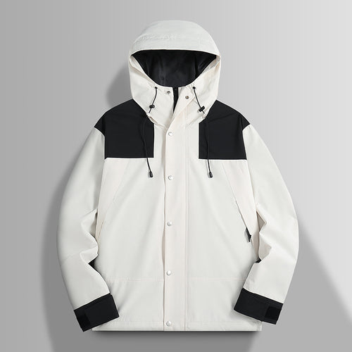 Herren Wasserfeste Softshelljacke mit Kapuze, verstellbaren Bündchen und verdeckter Druckknopfleiste Echo Archiv