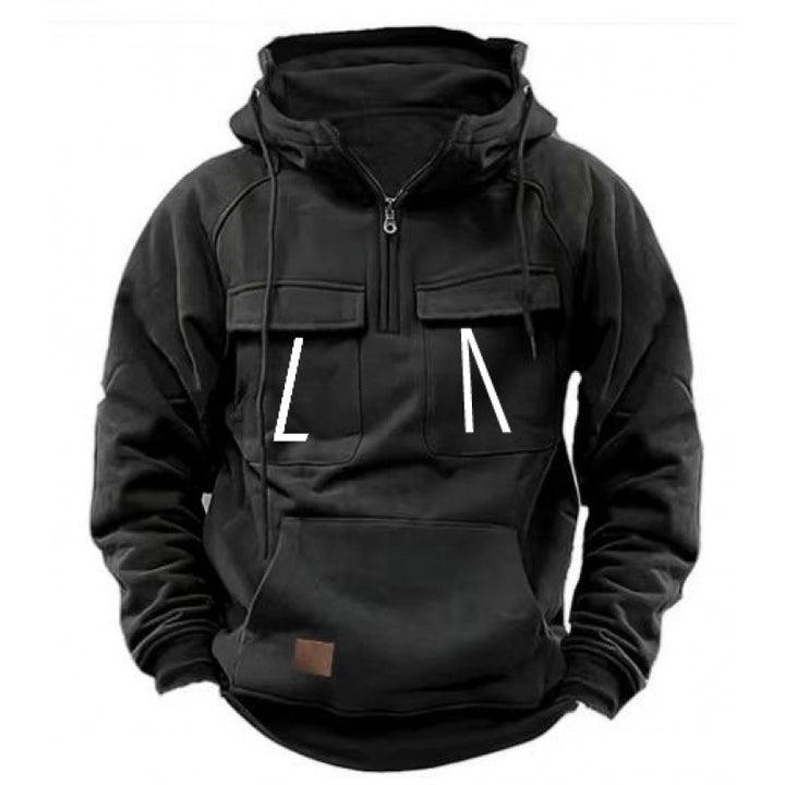 Herren Freizeit Kapuzenpullover mit Taschen und modernem Schnitt Echoarchiv