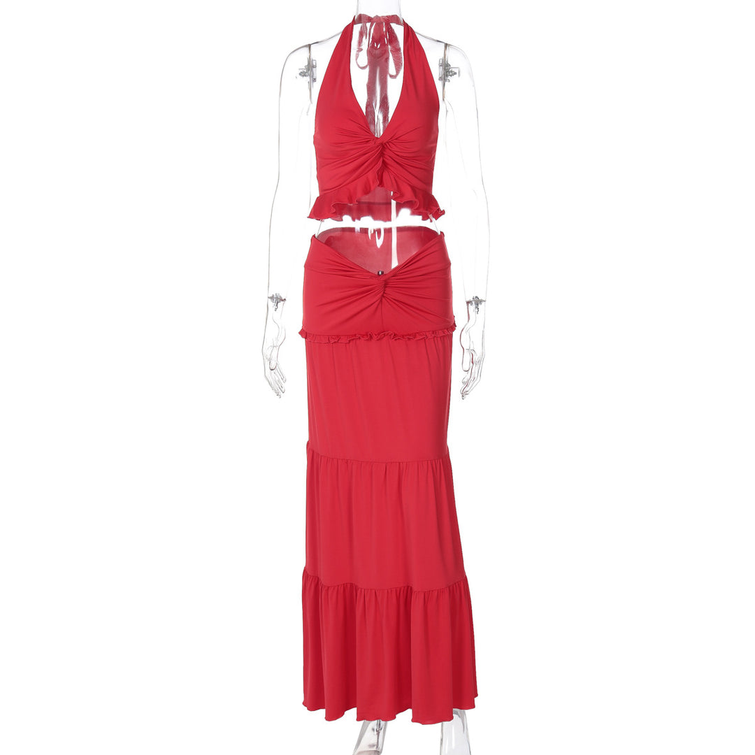 Damen Maxi-Kleid mit offener Rückenpartie und innovativem Wickeldesign Echo Archiv