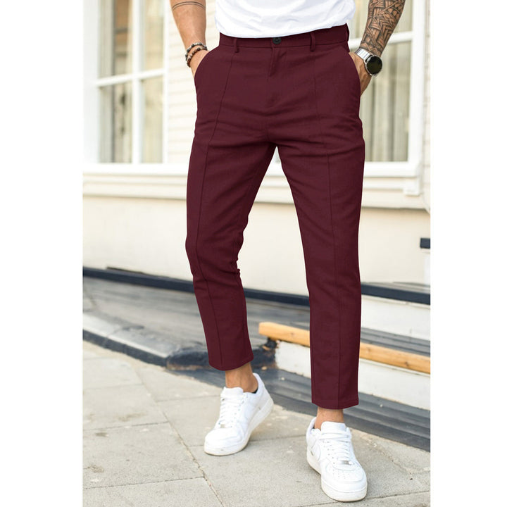 Herren elegante Chino-Hose mit schmalem Schnitt Echoarchiv