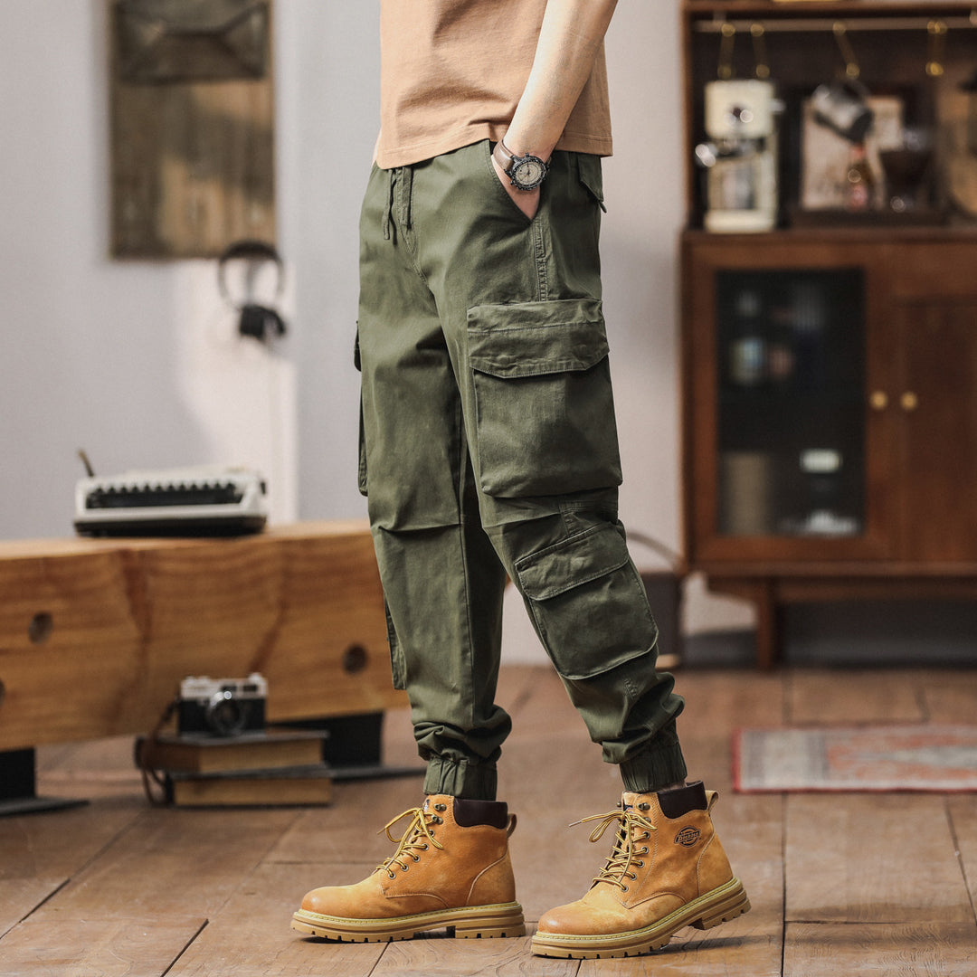 Herren Cargo-Hose mit multifunktionalen Taschen und elastischem Bund Echoarchiv 1758210560