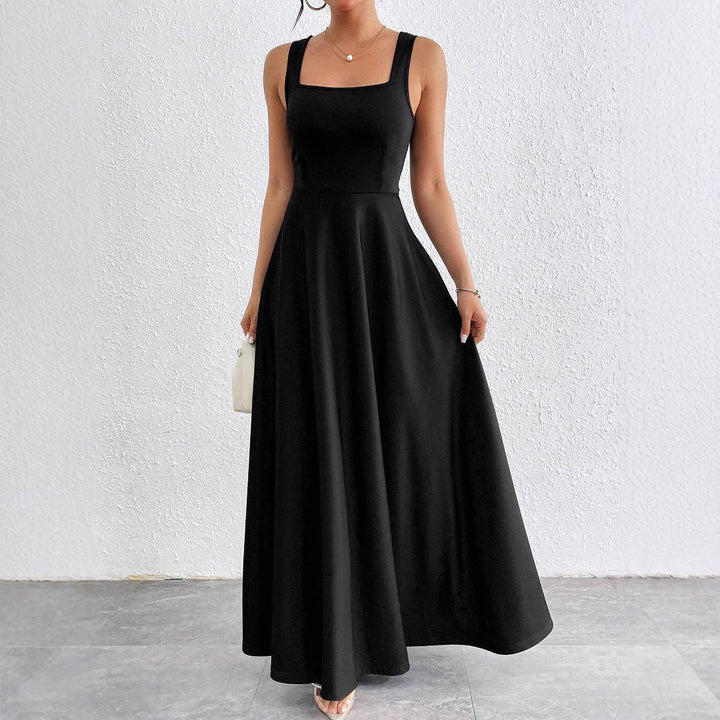 Elegantes Damen Maxikleid mit weichem Schnitt & quadratischem Ausschnitt | Echoarchiv