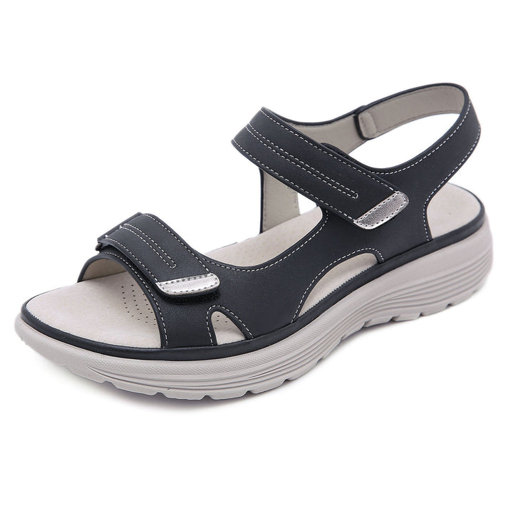 Damen Komfort-Sandalen mit dicker Profilsohle und verstellbaren Klettriemen – Sorelia