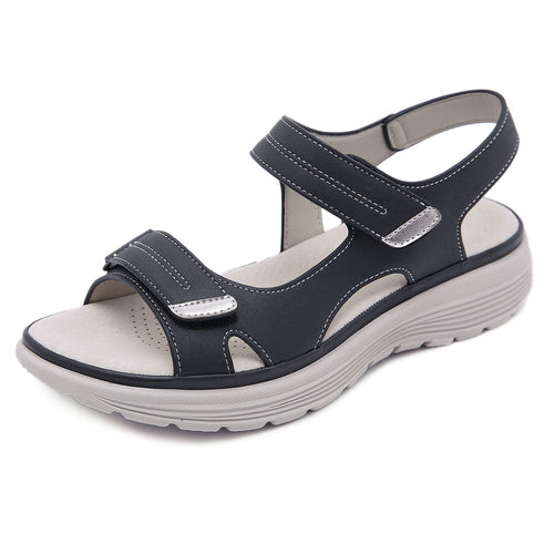 Damen Komfort-Sandalen mit dicker Profilsohle und verstellbaren Klettriemen – Sorelia