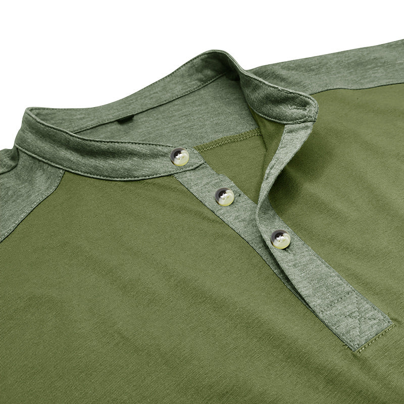 Herren Polo-T-Shirt mit modischem Stehkragen und praktischer Knopfleiste Echoarchiv