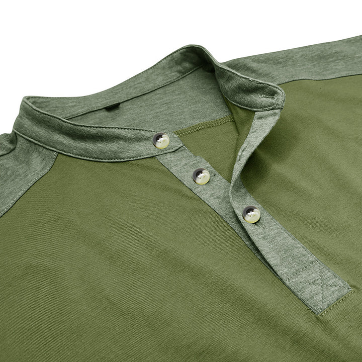 Herren Polo-T-Shirt mit modischem Stehkragen und praktischer Knopfleiste Echoarchiv