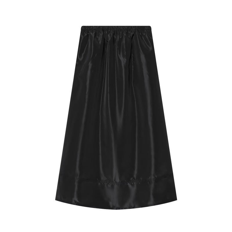 Damen Cropped Bomberjacke aus Satinoptik mit Reißverschluss und elastischem Saum Echo Archiv
