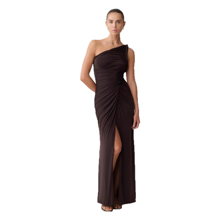 Damen Elegantes Wickelkleid mit asymmetrischem Schnitt Echo Archiv