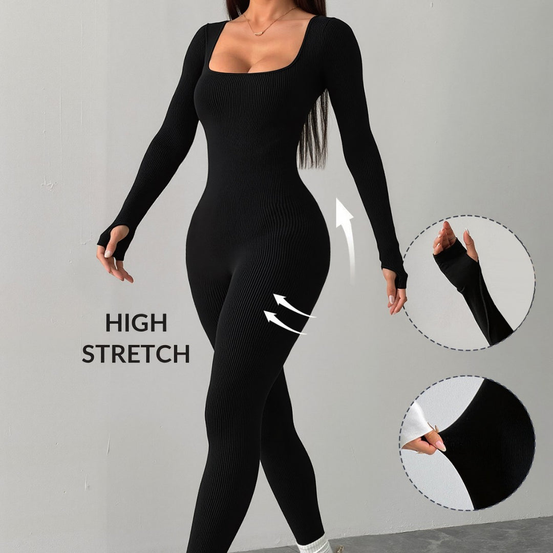 Damen Hochdehnbarer Jumpsuit Echo Archiv