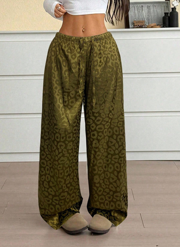 Damen Elegante Weite Leoprint-Hose Echo Archiv