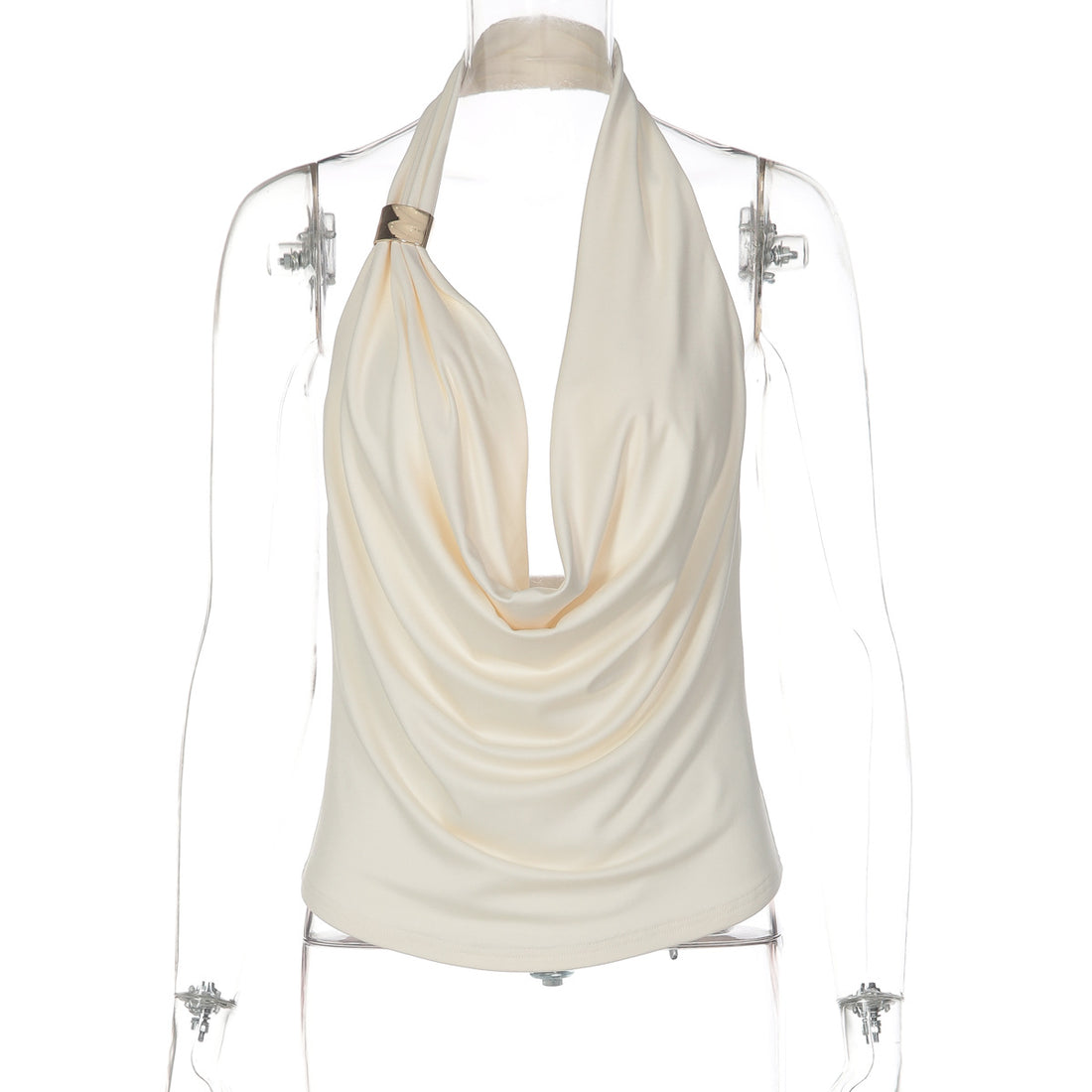 Damen Drapiertes Top mit elegantem Ausschnitt – Orélia