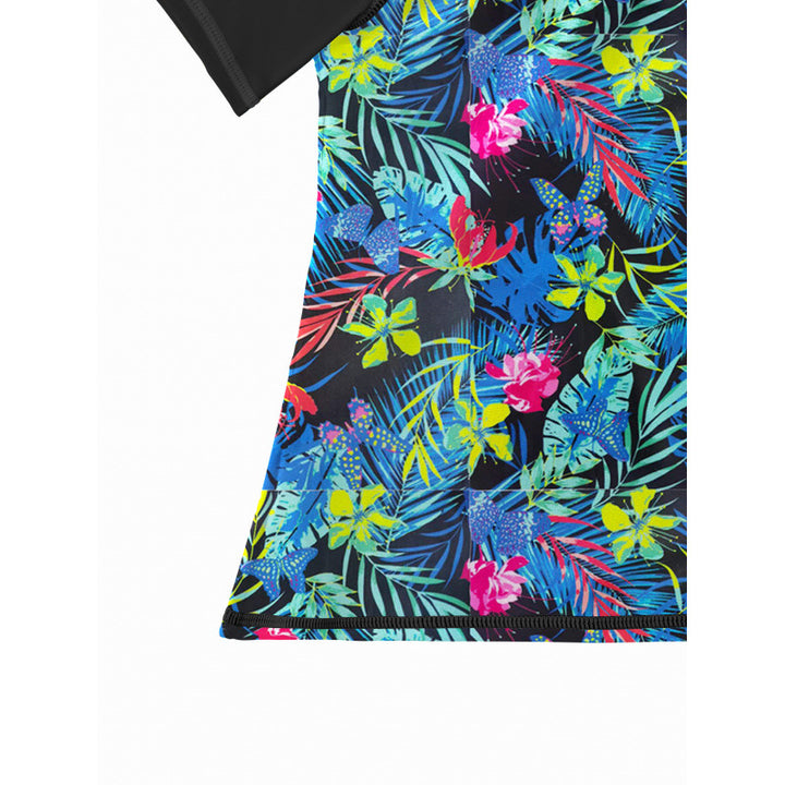 Damen Buntes UV-Schutz Rashguard mit Shorts Echo Archiv