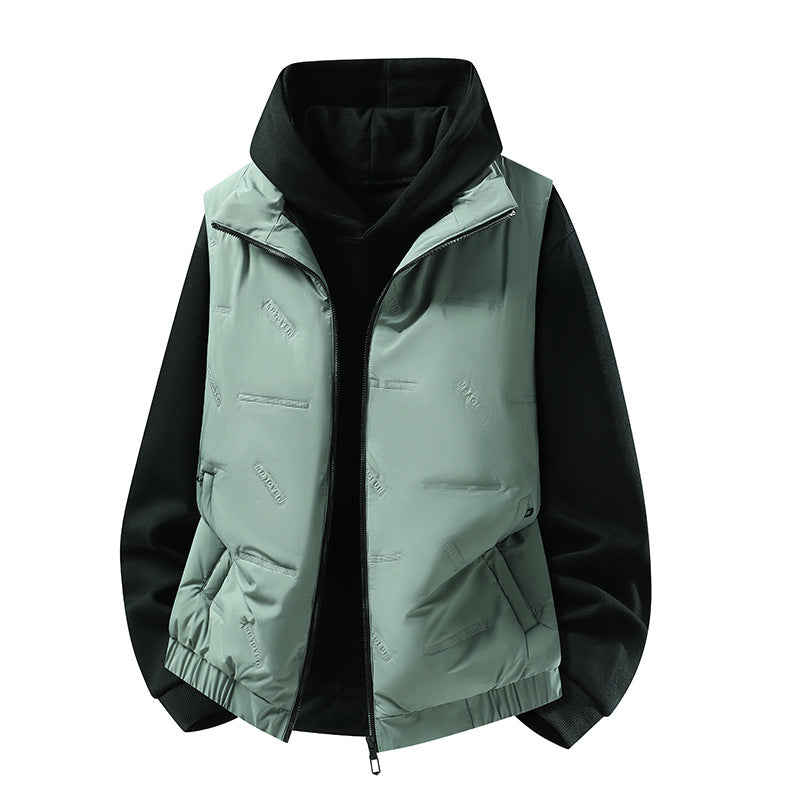 Herren Steppweste im urbanen Layering-Look mit Reißverschluss, elastischem Saum & Eingrifftaschen Echoarchiv