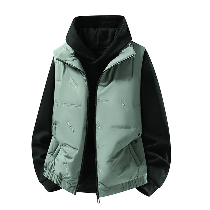 Herren Steppweste im urbanen Layering-Look mit Reißverschluss, elastischem Saum & Eingrifftaschen Echoarchiv