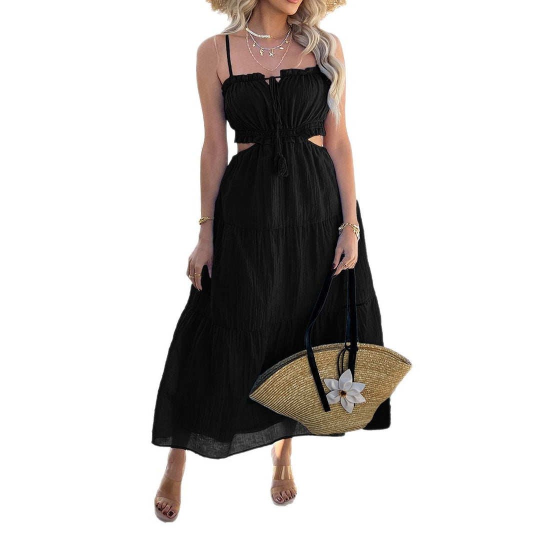 Damen Maxikleid mit elastischer Taille und schulterfreiem Schnitt Echo Archiv