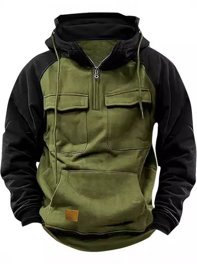 Herren Kapuzenpullover mit funktionalen Taschen und sportlichem Schnitt Echoarchiv