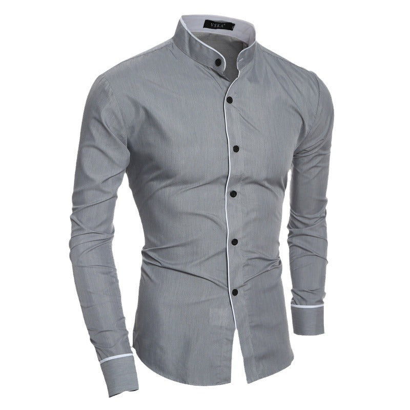 Herren Slim-Fit Hemd mit modischen Kontrastdetails Echoarchiv
