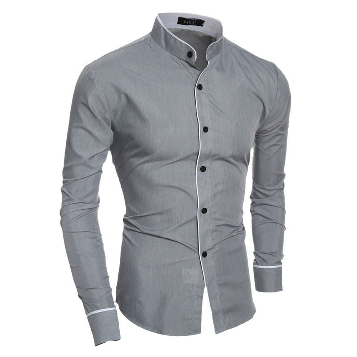 Herren Slim-Fit Hemd mit modischen Kontrastdetails Echoarchiv