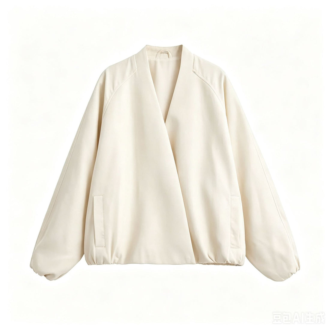 Damen Oversized Kimono-Übergangsjacke mit Raglanärmeln und elastischem Saum Echoarchiv
