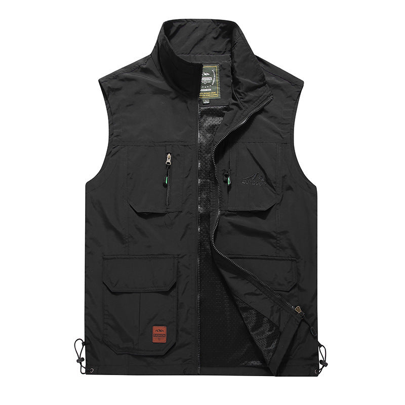 Herren Outdoor‑Utility‑Weste mit multifunktionalen Taschen und atmungsaktivem Meshfutter Echo Archiv