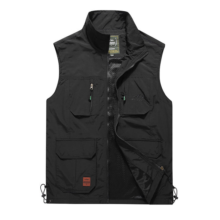 Herren Outdoor‑Utility‑Weste mit multifunktionalen Taschen und atmungsaktivem Meshfutter Echo Archiv