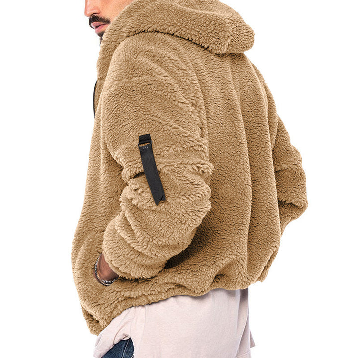 Herren Kuschelige Fleecejacke mit Kapuze und praktischen Reißverschlüssen Echoarchiv