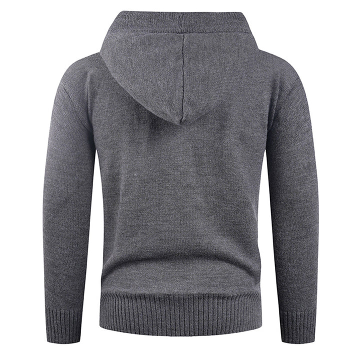 Herren modischer Pullover mit hohem Kragen und funktionalen Knöpfen Echoarchiv