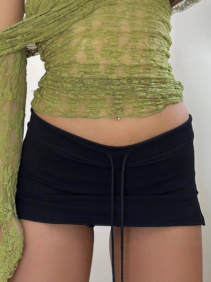 Damen Minirock mit verstellbarem Bund und figurbetontem Schnitt Echo Archiv