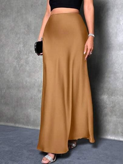Damen Maxirock mit fließendem Schnitt und elegantem Fall Echo Archiv