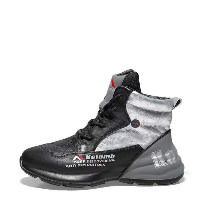 Herren High-Top Performance Sneaker aus atmungsaktivem Kunstleder mit stoßdämpfender Laufsohle – Tavélo