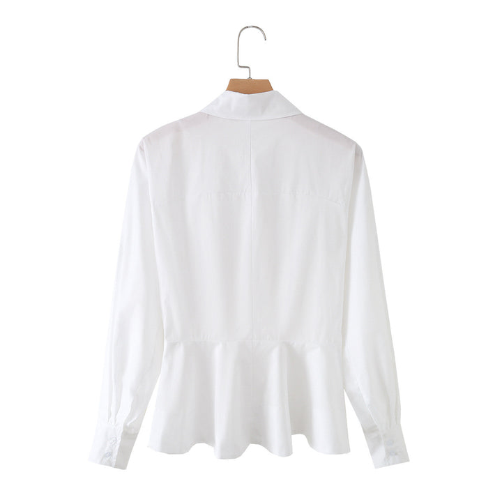 Damen Taillierte Popelinbluse mit Brustabnähern und verdeckter Knopfleiste Echo Archiv