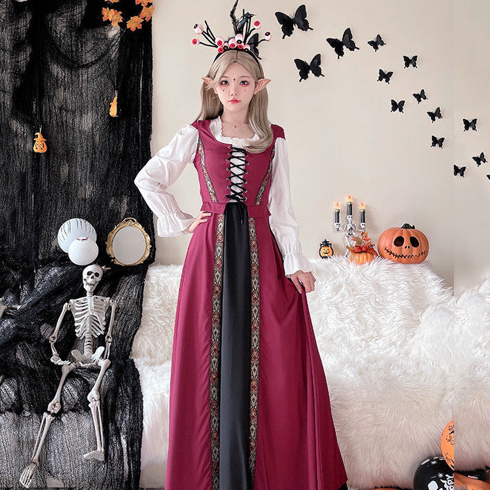 Damen Märchenhaftes Kostümkleid mit eleganter Schnürung und romantischen Details Echo Archiv