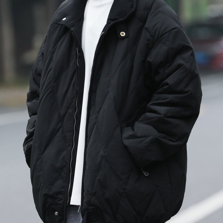 Damen gesteppte Winterjacke mit hohem Kragen und praktischen Taschen Echoarchiv