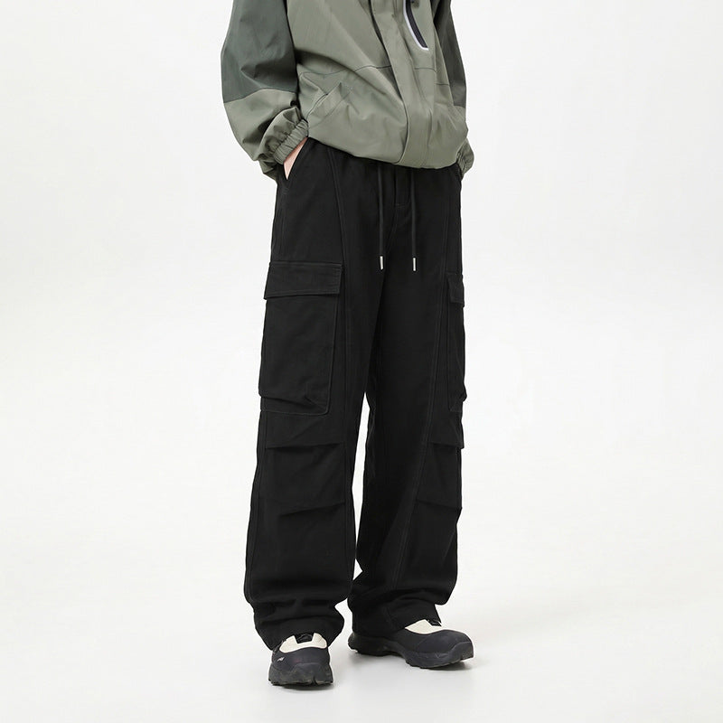 Herren Baggy-Cargo-Hose mit tiefem Schritt, Oversized-Silhouette und aufgesetzten Utility-Taschen Echo Archiv