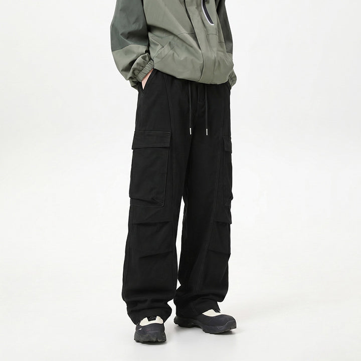 Herren Baggy-Cargo-Hose mit tiefem Schritt, Oversized-Silhouette und aufgesetzten Utility-Taschen Echo Archiv